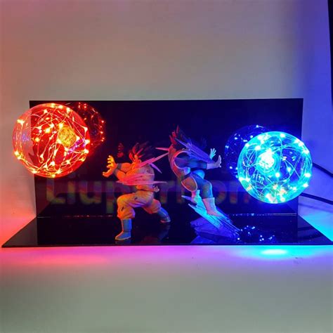 Dbz Vegeta Vs Son Goku Super Saiyan Diy 3d Led Light Lamp Dbz Shop