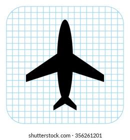 Airplane Black Vector Icon Stock Vector (Royalty Free) 356261201 ...