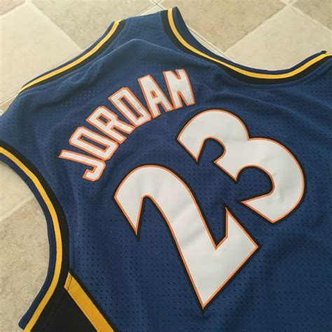 Washington Wizards 23# Michael Jordan Blue Jersey Throwback Fine Embroidery