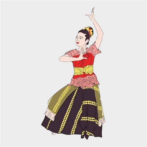 Premium Vector | Jaipong Dance is a Indonesian Traditional Dance from ...