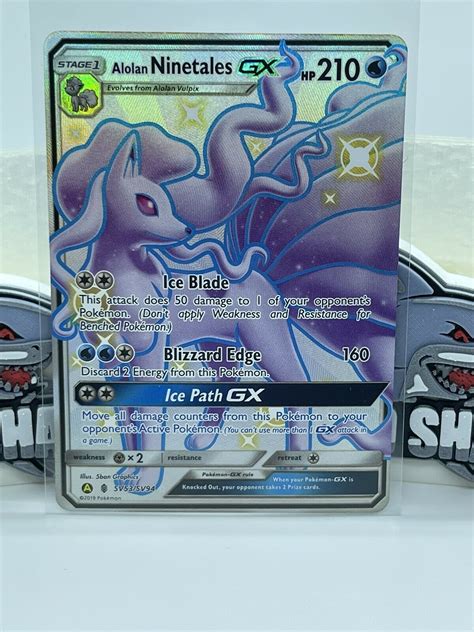 Mavin Alolan Ninetales Gx Shiny Vault Full Art Hidden Fates Pokemon