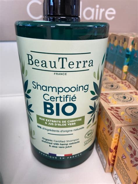 BeauTerra Shampooing certifié Bio aux extraits de chanvre Jus d Aloe