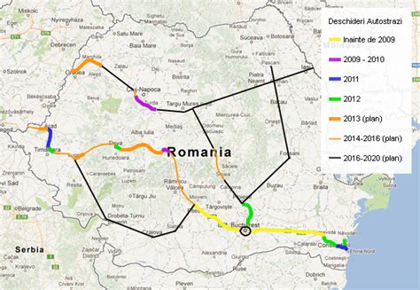 Harta Autostrazi Romania 2020