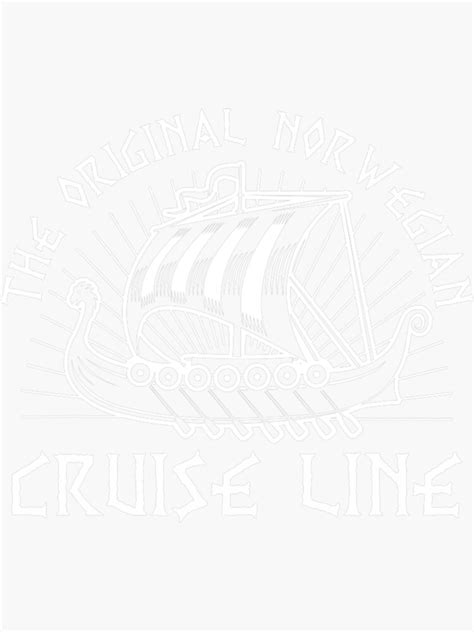 Drakkar Viking Ship Original Norwegian Cruise Line Norse Sticker For