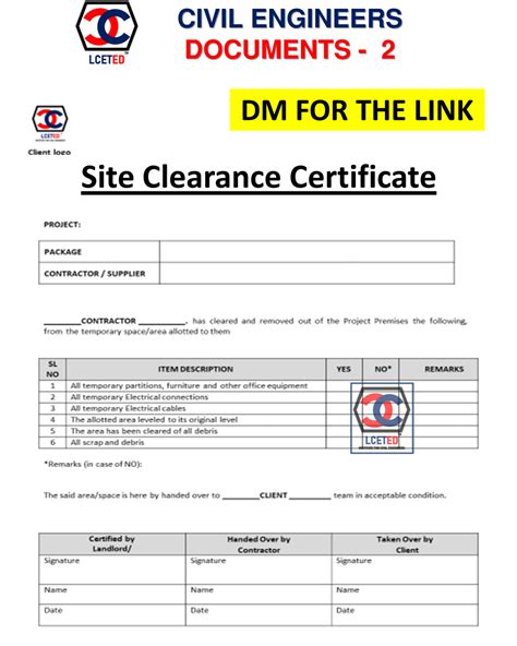 What is meant by a site clearance certificate? | Site clearance ...