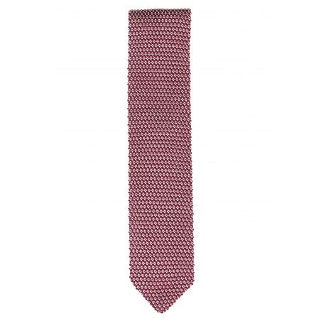 Burgundy Knitted Tie Burgundy Tie With Knit Texture And Pointed Tip