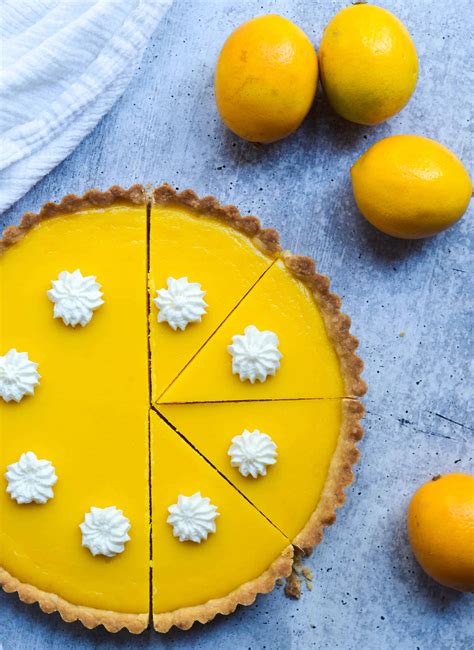 Meyer Lemon Curd Tart With Shortbread Crust Worn Slap Out