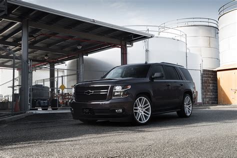 Imposing Black Chevy Tahoe Shod in Chrome Niche Wheels — CARiD.com Gallery