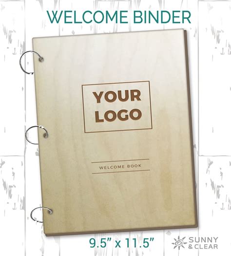 Airbnb Welcome Book Binder With Your Logo Custom Home Rental Etsy