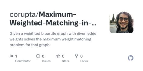 Github Corupta Maximum Weighted Matching In Bipartite Graph In Nodejs