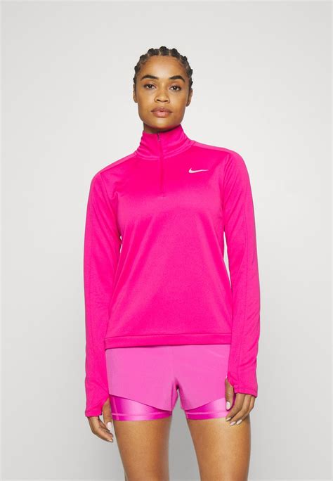 Nike Performance Pacer Langarmshirt Fireberry Pink Zalando De