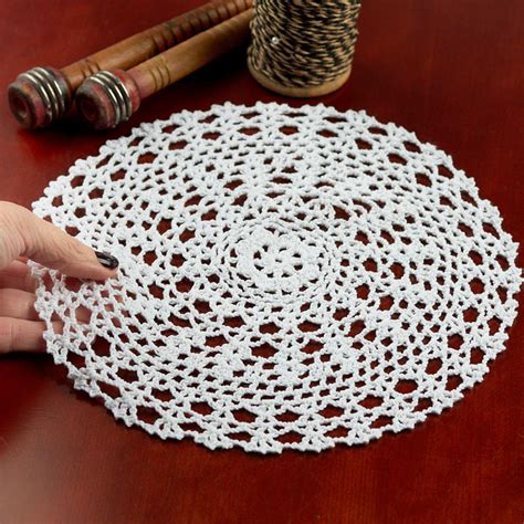 10 White Round Crocheted Doily Crochet And Lace Doilies Home Decor