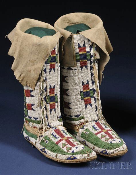 Central Plains Beaded High Top Woman S Moccasins Native American Moccasins Native American