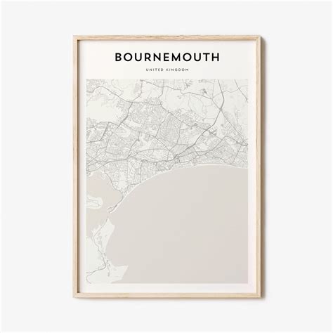 Bournemouth Map Poster Bournemouth Map Print Bournemouth - Etsy