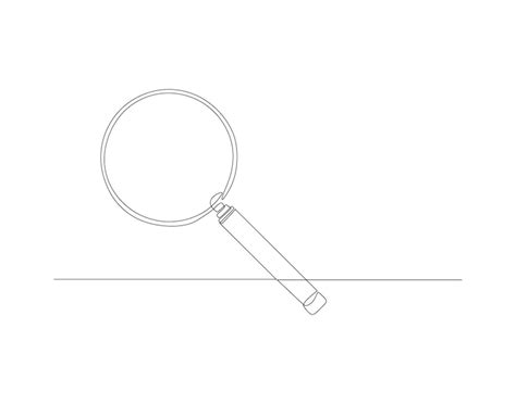 Premium Vector Continuous Line Drawing Of Magnifying Glass One Line Of Magnifying Glass