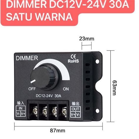 Jual Original Dimmer Dc V V A Pengatur Kecerahan Led Strip