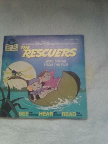 Vintage 1977 Walt Disney Read Along Book Record The Rescuers Songs Film