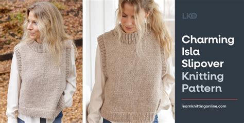 Charming Isla Knit Slipover FREE Knitting Pattern LKO