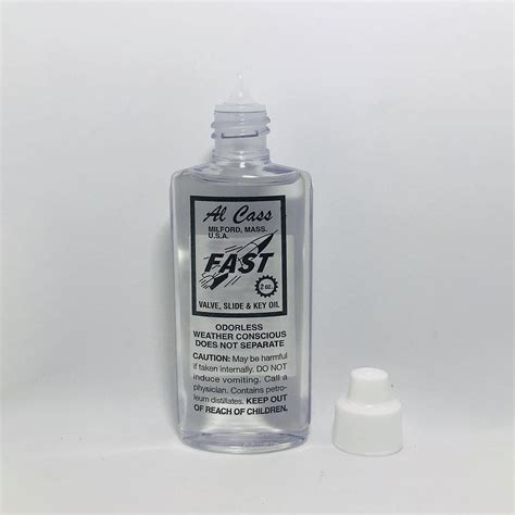 Al Cass Valve Oil FAST 2 oz Valve Slide Key Oil Odorless Trumpet ...