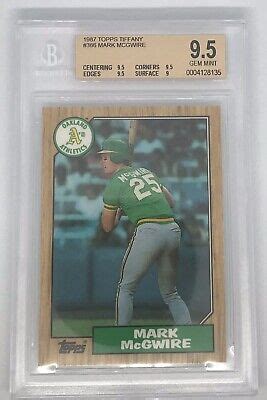 Topps Tiffany Mark Mcgwire Rookie Bgs Gem Mint Ebay