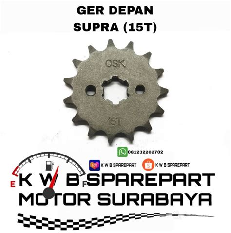 GER DEPAN SUPRA LAMA 15T Gear Tarik Kecil Type 428 Jumlah Gigi 15