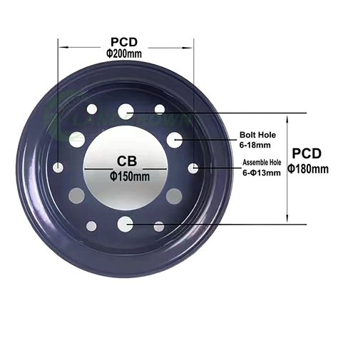Forklift Split Wheel Rim 500f 10 Bolt Hole 6 18 Pcd180 Assemble Hole 6