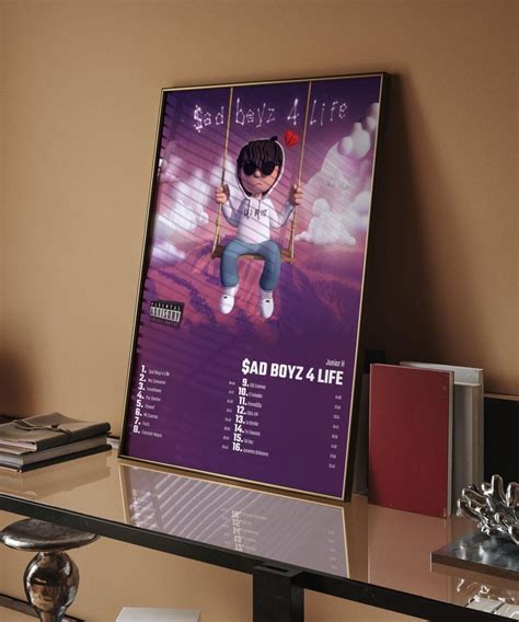 Junior H Sad Boyz Life Album Cover Poster For Home Wall Art Estudio