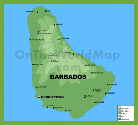 Printable Map Of Barbados - Free Printable Maps