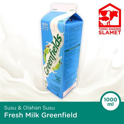 Jual Susu Fresh Milk Greenfields Plain 1 Liter Shopee Indonesia