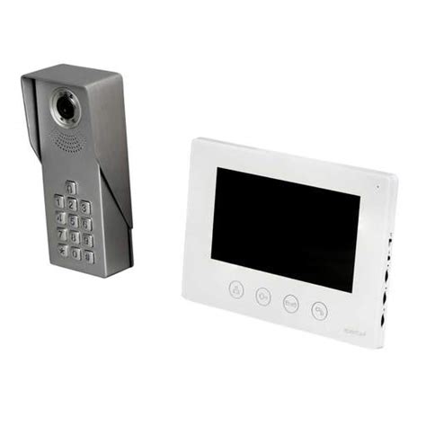 Esp Aperta Colour Video Door Entry System With Keypad And White Monitor