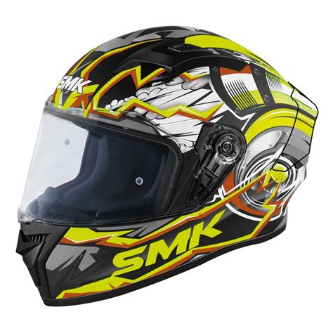 Casco Smk Stellar Turbo Decorado Brillo Gl