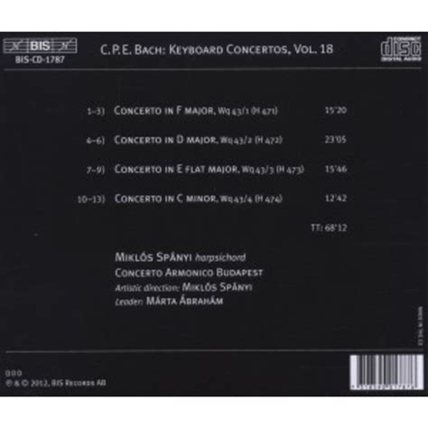 Bis Cpe Bach The Complete Keyboard Concertos Volume Klassiek Nl