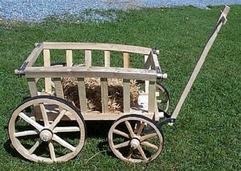 Large Wooden Rustic Goat Wagon Amish Made In Usa Ebay