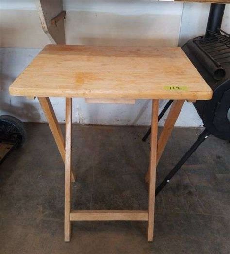 SMALL FOLDING TABLE - Wild Rose Auction Services