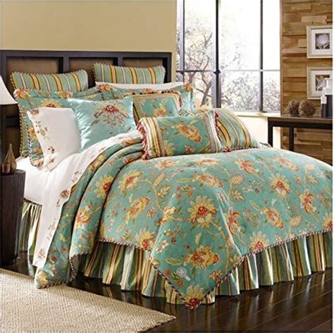 Amazon J Queen New York Montego Jade Teal Queen Comforter Set