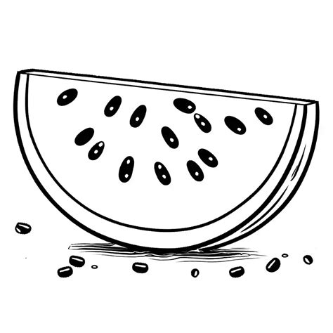 Juicy Watermelon Slice Coloring Page Lulu Pages