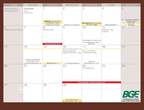 2016 - 2017 Parent Calendar | Anne Arundel County Public Schools – Annapolis, MD