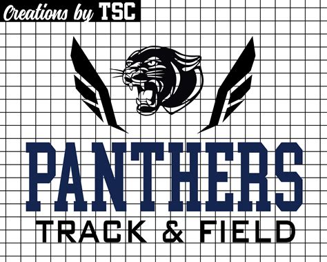 Panther Track and Field Digital Download .PNG .SVG Circuit Ready