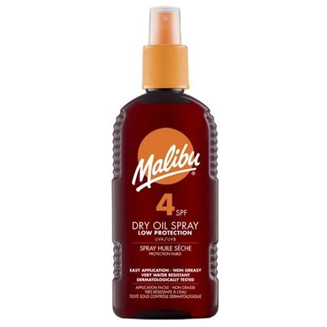 Malibu Dry Oil Suntan Lotion Spray Spf4 (200ml) | eBay