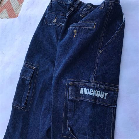 Vtg Knockout Jean Baggy Y K Skater Wide Leg Jnco Styl Gem