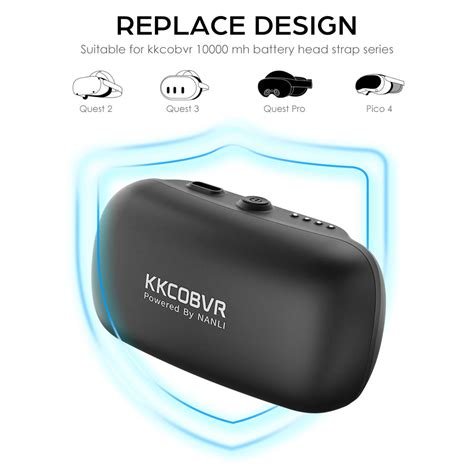 KKCOBVR Black P2 Battery with 10000mH Fits for KKCOBVR Q3PRO/ Q2PRO/ O ...