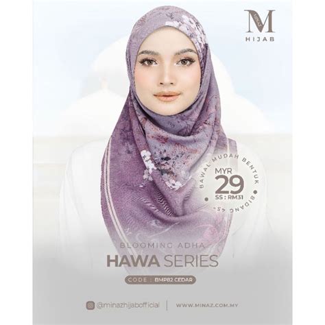 Minaz Hijab Giftbox Set Tudung Bawal Blossom Series Edisi Merdeka