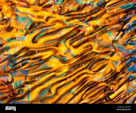 Liquid Crystal Polarised Light Micrograph Of Liquid Crystal Although