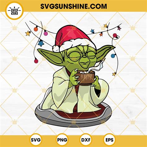 Yoda Santa Hat Christmas Svg Star Wars Christmas Svg Yoda Star Wars Svg