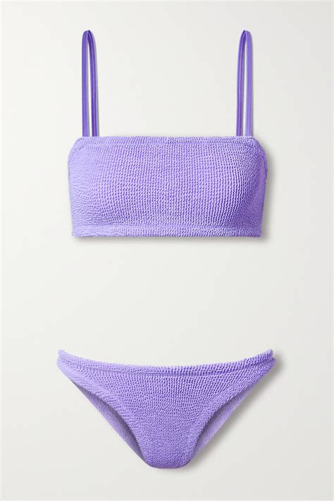 Hunza G Net Sustain Gigi Seersucker Bikini Purple Shopstyle Two