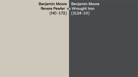 Benjamin Moore Revere Pewter Vs Wrought Iron Side By Side Comparison