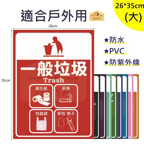 回收分類標示 垃圾分類貼紙 資源回收貼紙 垃圾桶貼紙 垃圾貼紙 紙類 一般垃圾 寶特瓶 廢電池 廚餘 紙容器 大張貼紙 蝦皮購物