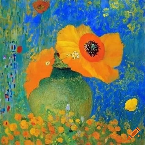 Odilon Redon Poppies In A Colorful Garden On Craiyon