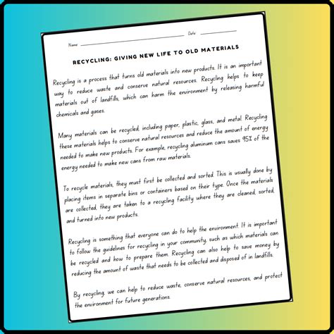 Earth Day Reading Comprehension Passages Made By Teachers