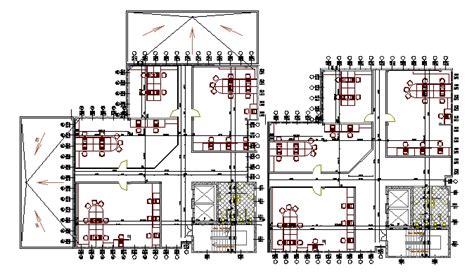 Floor plan layout of exhibition business center dwg file - Cadbull